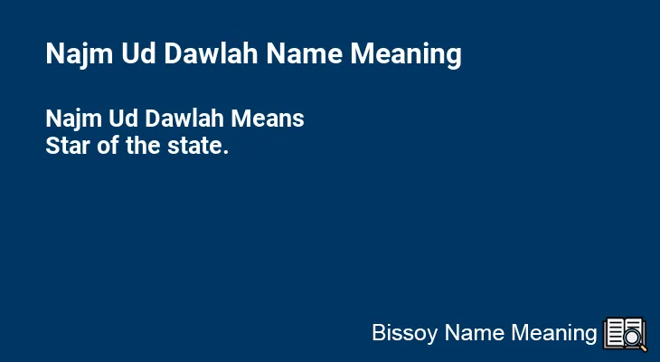 Najm Ud Dawlah Name Meaning